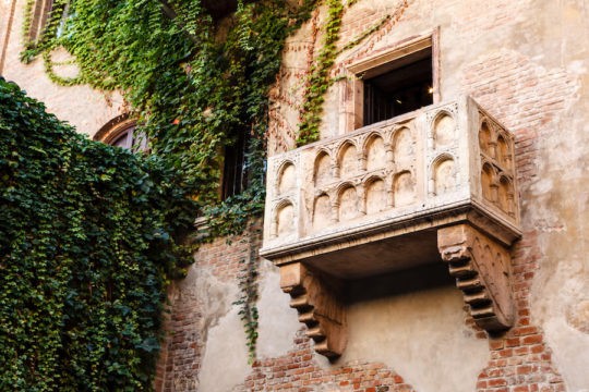 The balcony of Juliet Capulet鈥檚 home in Verona, Italy